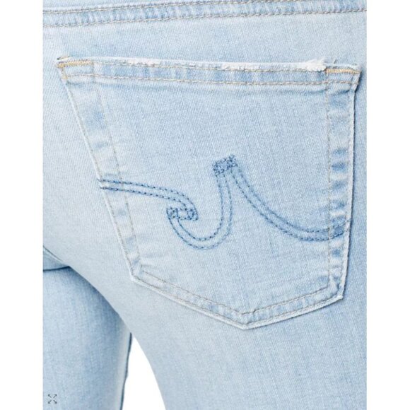 AG Jean Stilt Cigarette Roll Up Light Blue Size 27 NWT - Picture 4 of 12